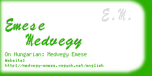 emese medvegy business card